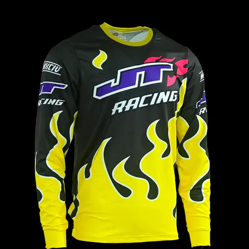3D Print Colorful Graphic JT Racing Jersey Fashion Cool Outdoor Motorcycle Riding Sports Long Sleeve T-Shirt Loose Crew Neck Top - Image 4