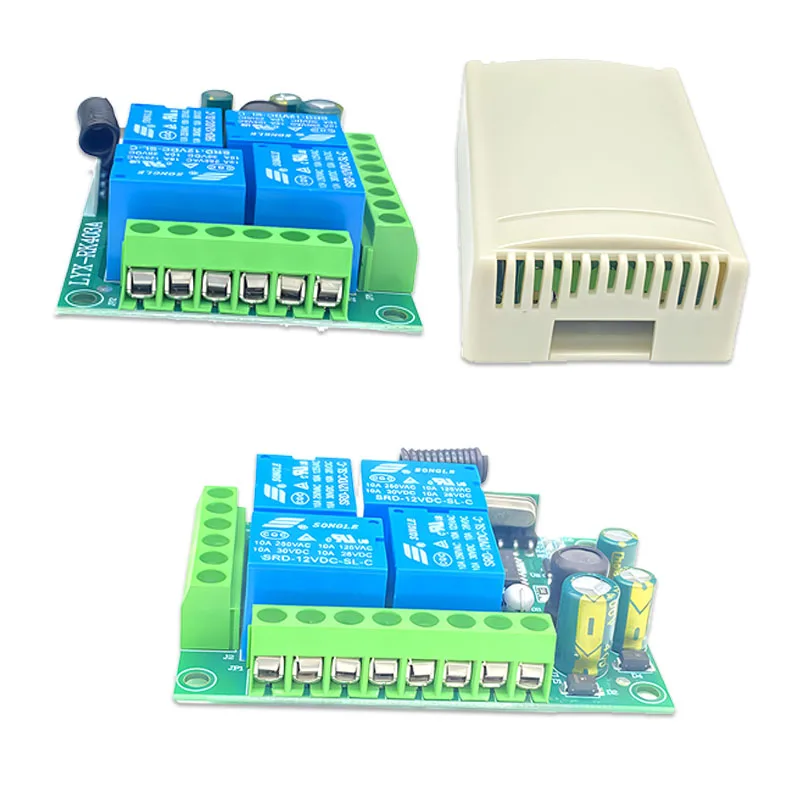 العالمي لاسلكي للتحكم عن بعد التبديل AC110V 220 فولت 4CH وحدة الاستقبال التتابع مع 4 قناة RF عن بعد 433 ميجا هرتز الارسال