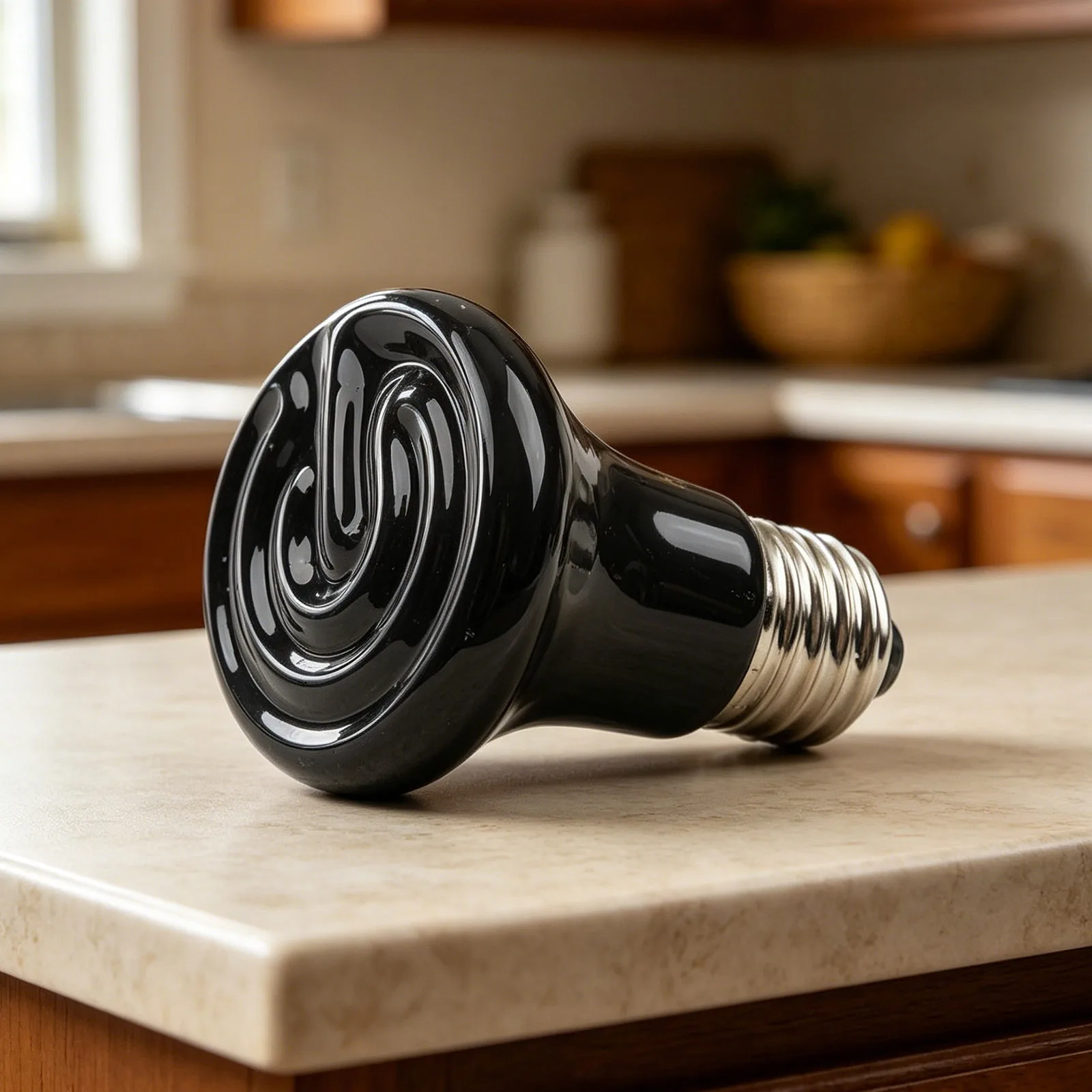 1 Pcs Heat Emitter Bulb Black Ceramic No Light Emitted Olerates High Temperatures From Reptile Heat Or Light Bulbs