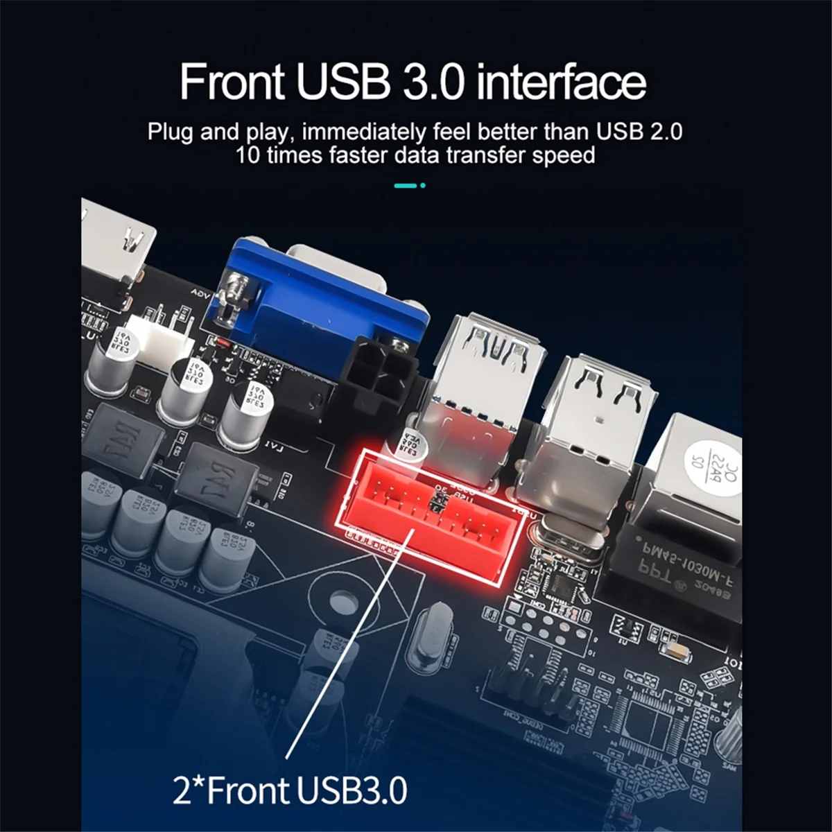 B75A Desktop Motherboard LGA1155 2XDDR3 Slots Up to 16G PCI-E16X SATA3.0 USB3.0 100M Ethernet B75A