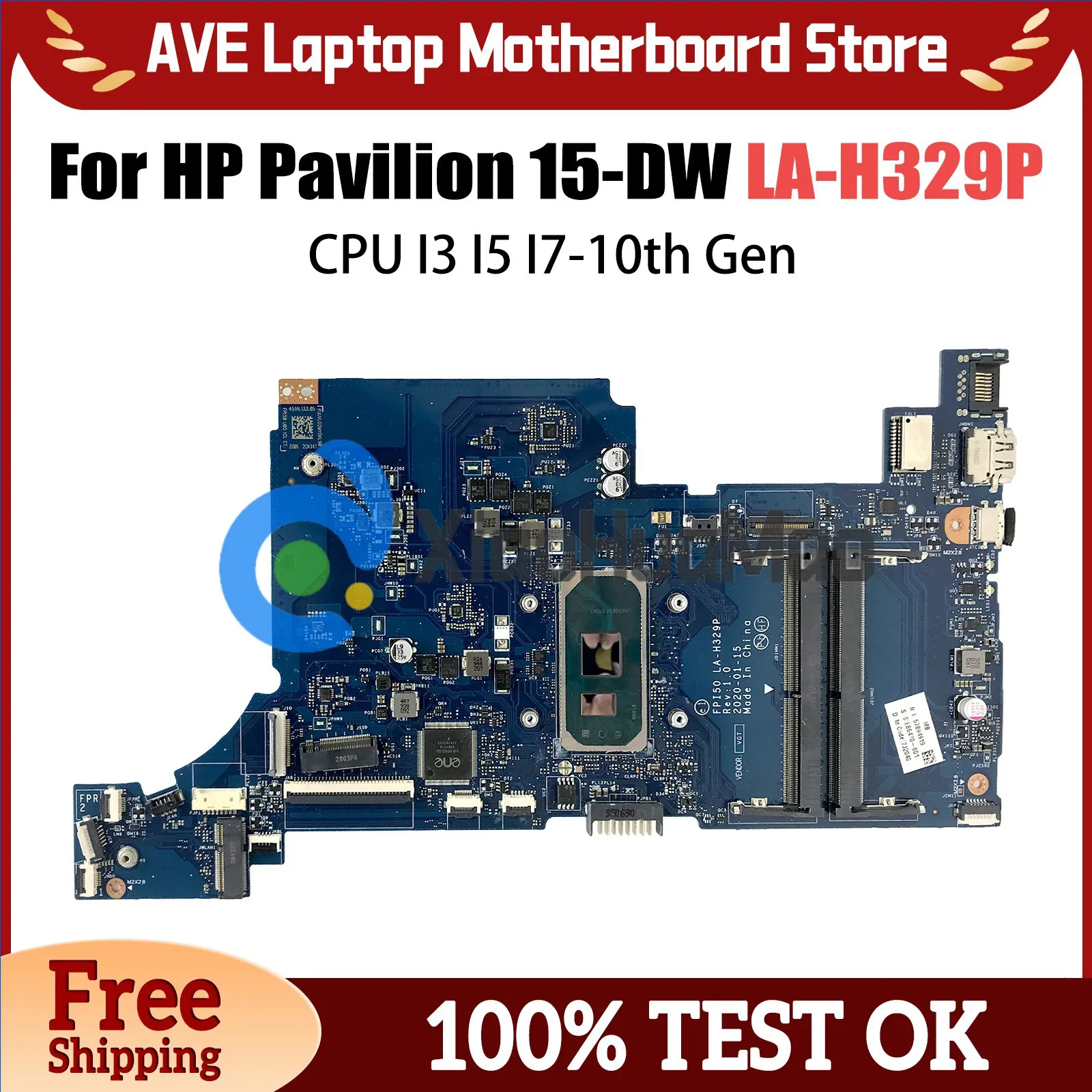 

FPI50 LA-H329P Mainboard For HP 15-DW Laptop Motherboard I3-1005G1 I5-1035G1 I7-1065G7 CPU L86470-601 L86465-601 L87541-601