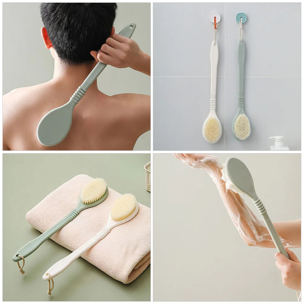 

Skin Exfoliating Bath Brush Long Handle Shower Brush Back Cleaning Scrubber Portable Body Scrubber Bath Cleaning Tool