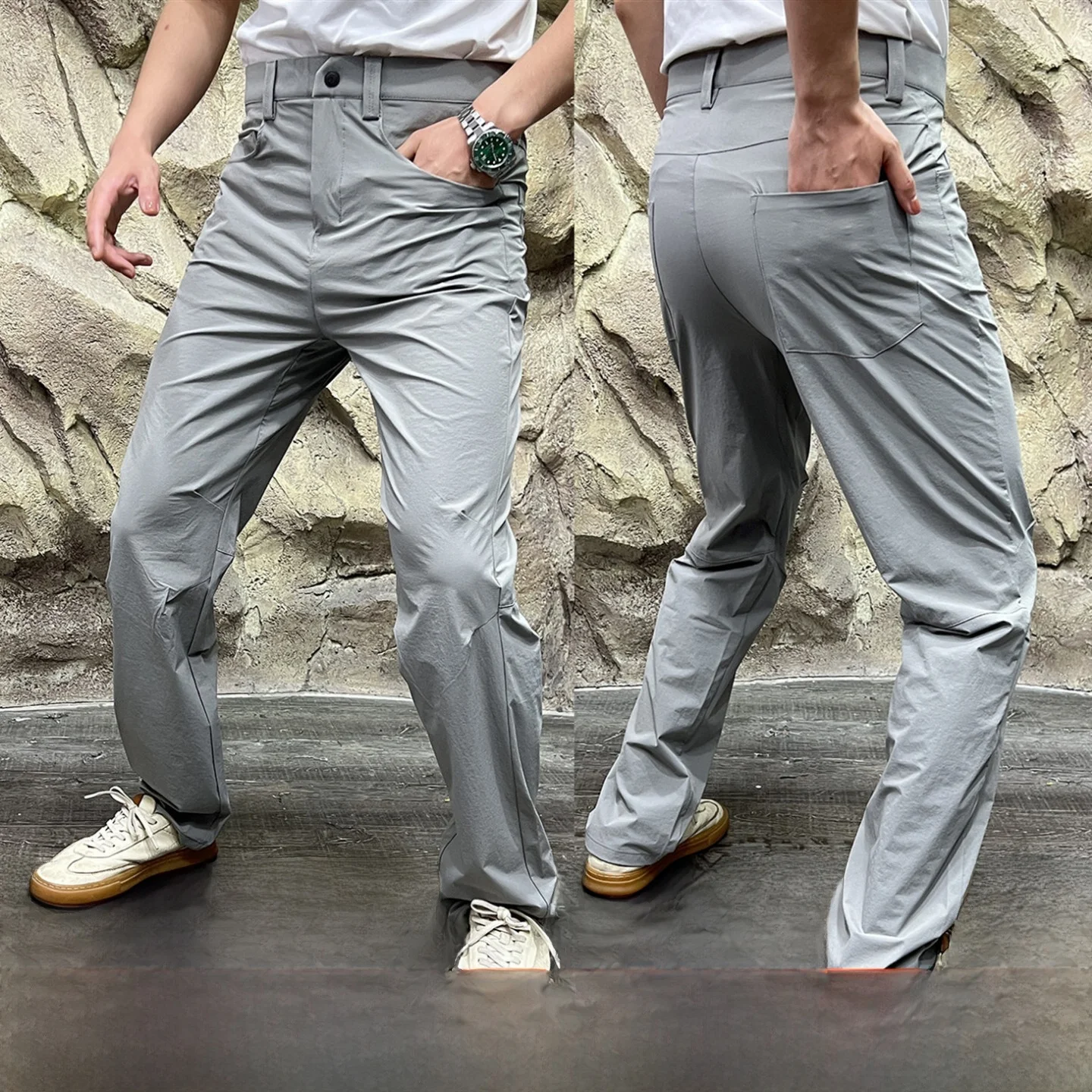 Pantalones deportivos de Golf multifuncionales para exteriores, ligeros, transpirables, Qui-Dry, informales, de viaje, para primavera y verano