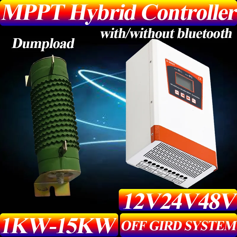 

Гибридный контроллер заряда MPPT, 1 кВт, 12 В/24 В, 30 А, MPPT, с ЖК-дисплеем для небольших систем без сети