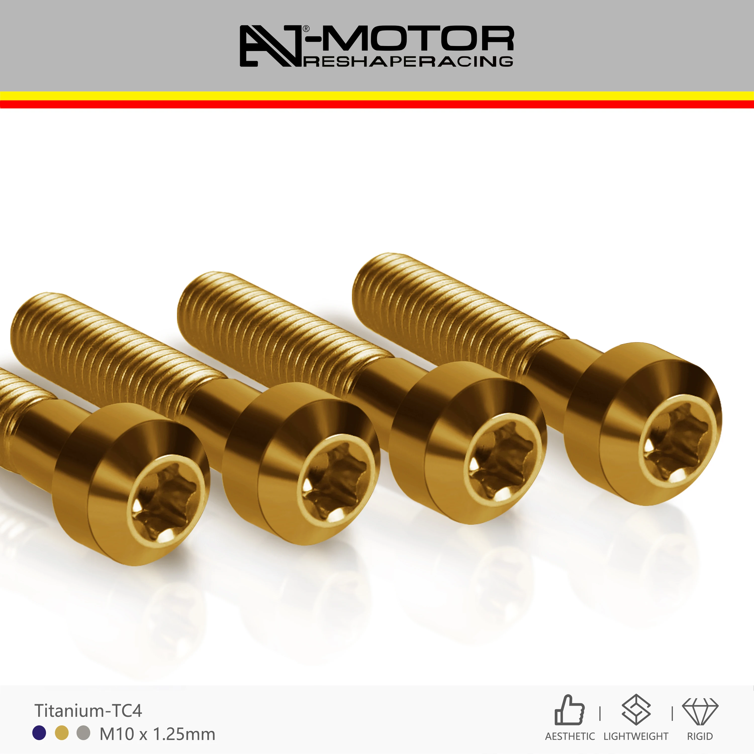 AJ-MOTOR Motorcycle Front Brake Caliper Screws Titanium Alloy for Ducati Monster 821/937 Hypermotard 950 Streetfighter V2/V4