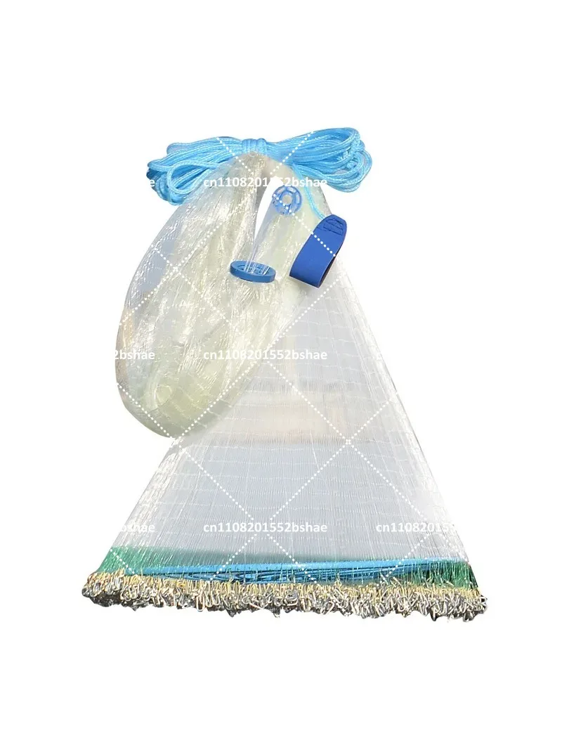 Large Cast Net with Heavy Duty Cable Disc, Hand Throw Fishing Net for Wide Water Fishing