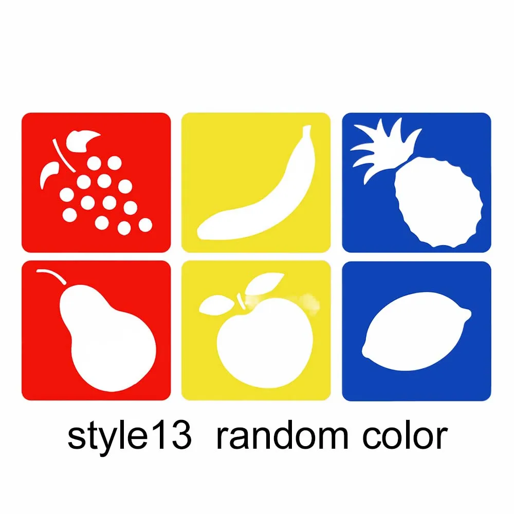 6pcs Cartoon Pattern Drawing Stencils for DIY Crafts