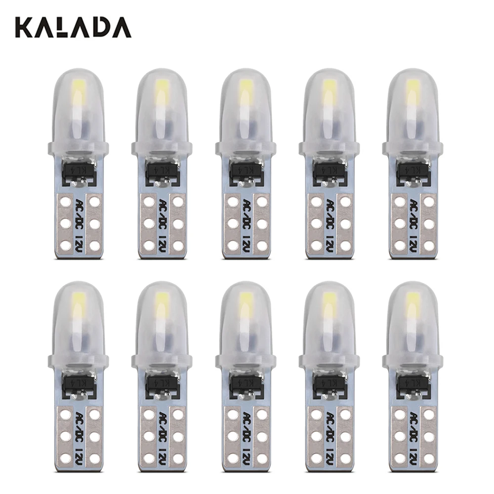 

10pcs led car t5 led drop light w1.2w lamps instrument lighting bulb w3w dashboard light Oil gauge speed warning indicator light