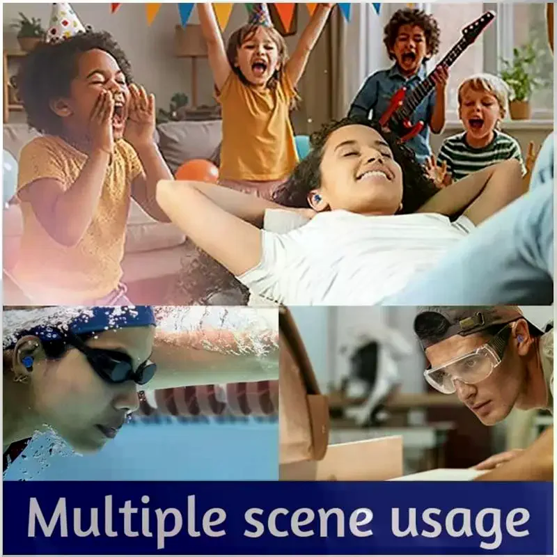 1 زوج نفخ الأذن المقابس قابلة لإعادة الاستخدام الحد من الضوضاء سدادات للنوم السباحة السفر مقاوم للماء سيليكون الصوت حجب سدادة الأذن #5