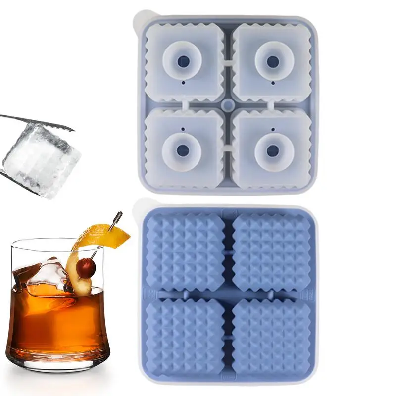 

Ice Cube Mold Flexible Cocktails Ice Cube Making Tray Ice Cube Making Gadget For Whiskey Tequila Vodka Bar Tool