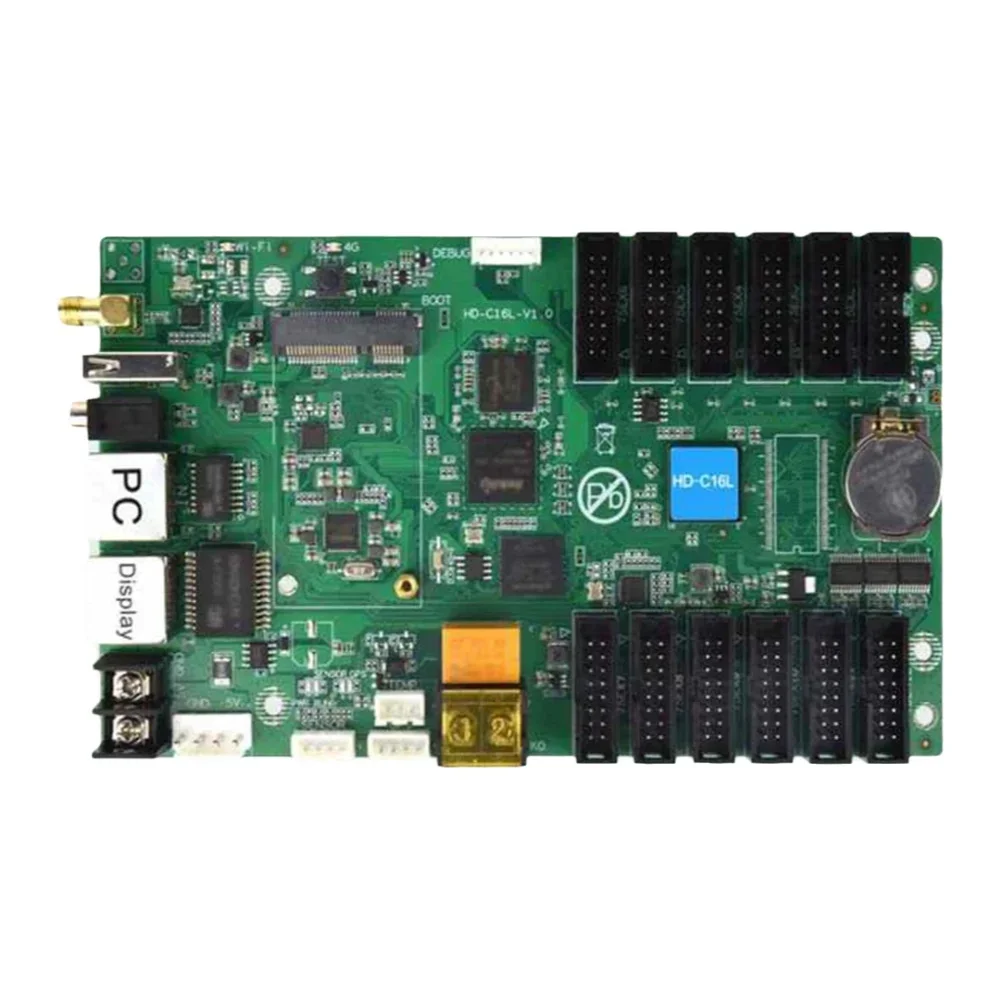 HD-C16L Full Color LED Display Screen Video Control Card Supports Wifi Mobile Phone App Remote Control Support WiFi