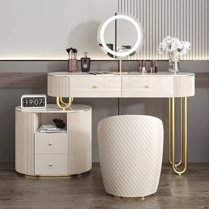 

Dressers Vanity Nordic Room Dressers Multifunction Console Luxury Bedside Woman Living Coiffeuses De Chambre Home Decoration