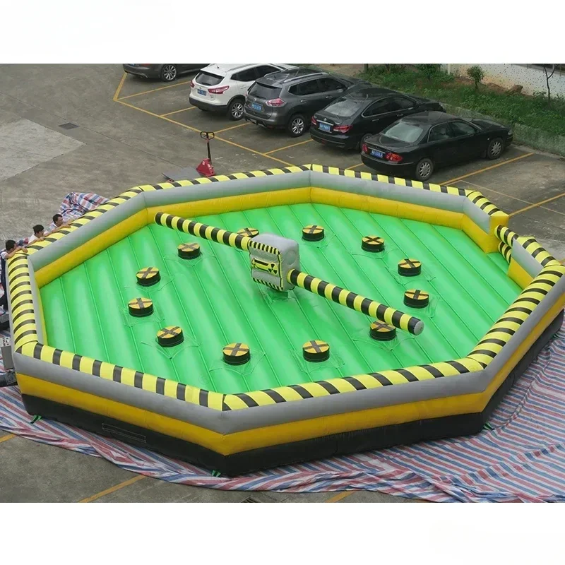 Mechanical 7m Wipe out games, inflatable meltdown games,inflatable wipeout course