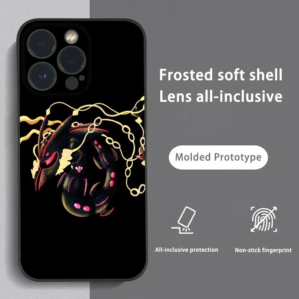 

Rayquaza Cool Cartoon Phone Case For iPhone 16 15 14 13 12 11 Pro Max Plus Mini Frosted Soft Shell Funda