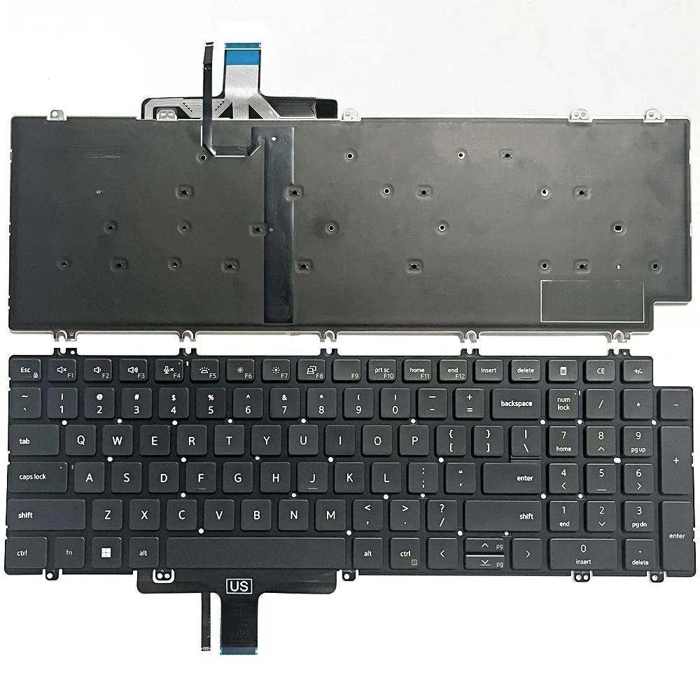 For Dell Precision 3560 3561 3570 3571 3580 3581 Laptop Keyboard Replacement