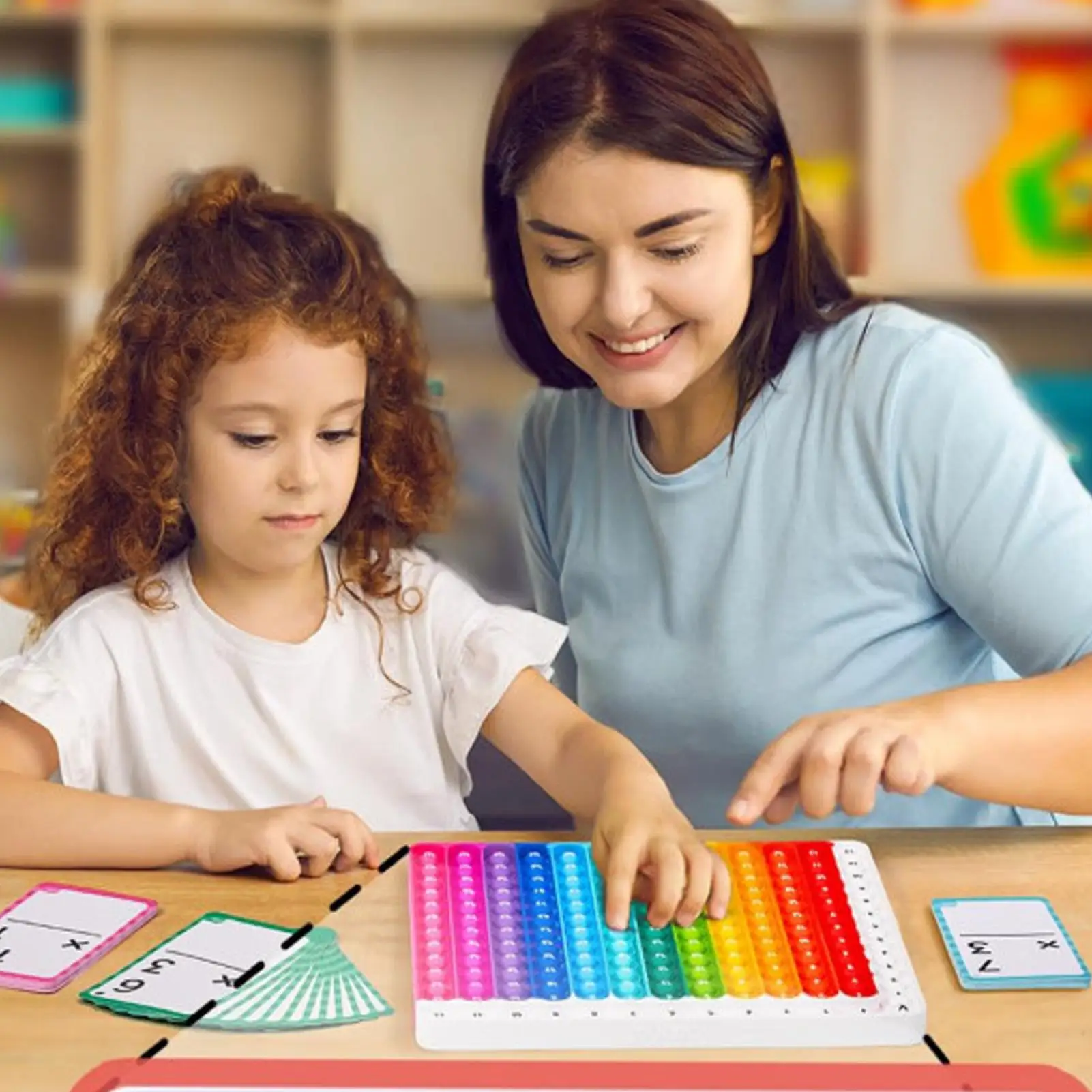 테이블 수학 게임 장난감 곱셈 수학 게임 플래시카드 세트 지울 수 있는 쓰기 보드 교육용 장난감 재사용 가능한 연습 카드