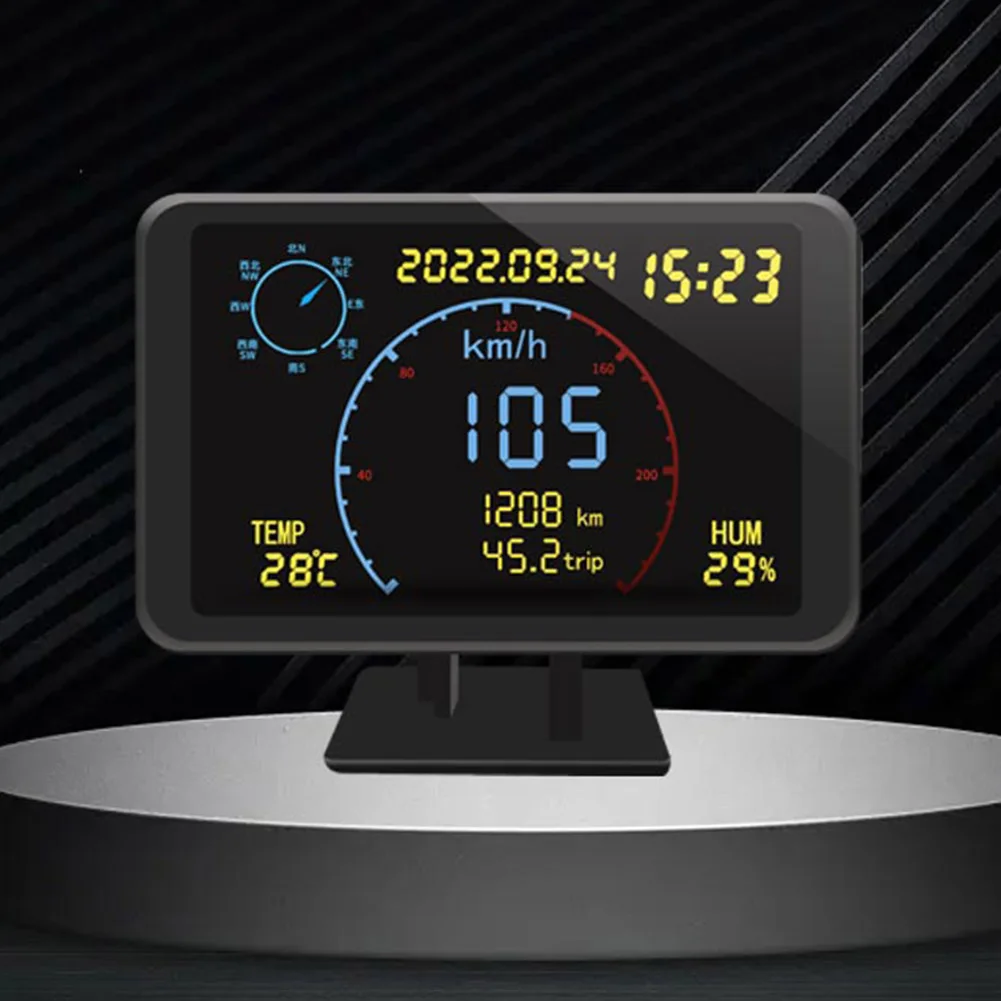 4.7 Inch Screen GPS Speed Projector Windshield Warning Compass Head-up Display Alarm Multi-functional Auto Accessories