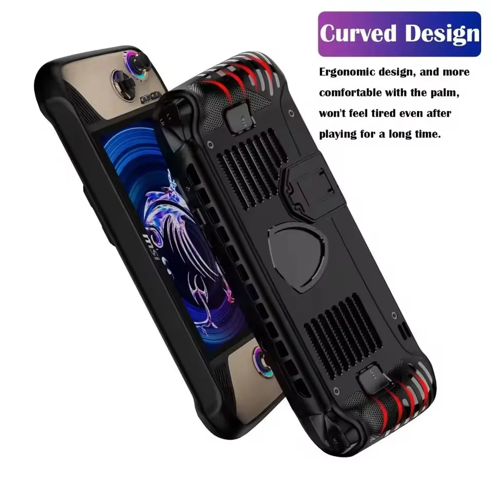 with Kickstand Handheld Case for Claw 8 AI+ Soft Shockproof Protective Cover Anti Slip Ergonomic for MSI Claw 8 AI+ 2025 Galss