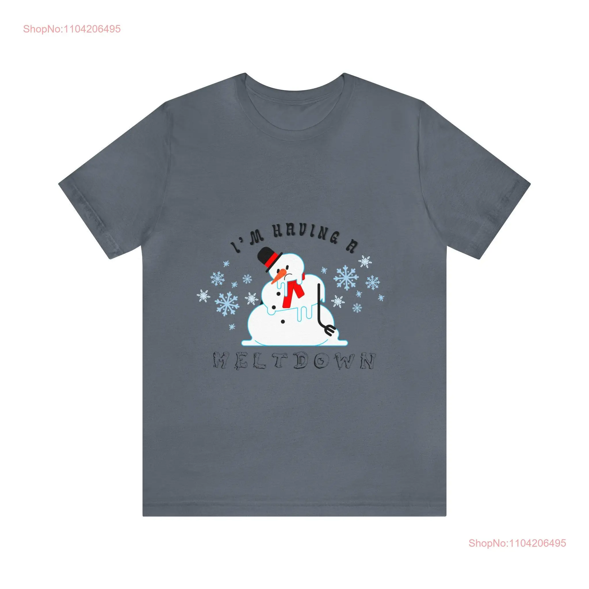 Funny Christmas Meltdown T Shirt long or short sleeves