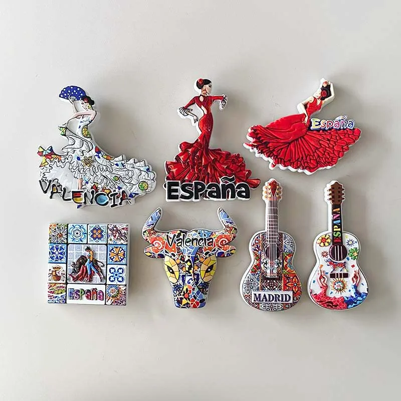 

Cross-border E-commerce Source Spain Barcelona Tourist Souvenirs Magnetic Refrigerator Magnets Home Decorations