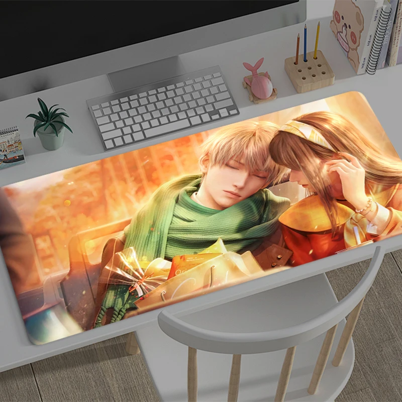 Alas Mouse Cinta Besar dan Ruang Dalam Xavier Alas Keyboard Gamer Alas Mouse Pelindung Meja Gaming Alas Mouse Deskmat PC Alas Mouse Permainan Anime