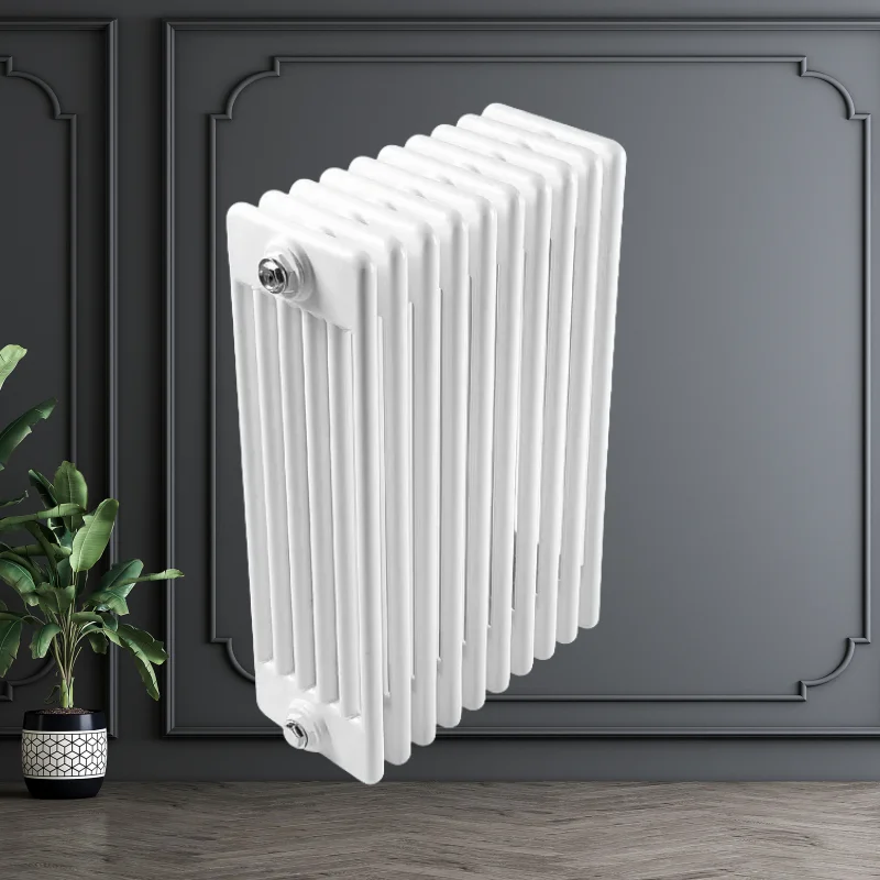 White Vertical Column Hydronic Radiator for Space Heating HVAC Systems Part