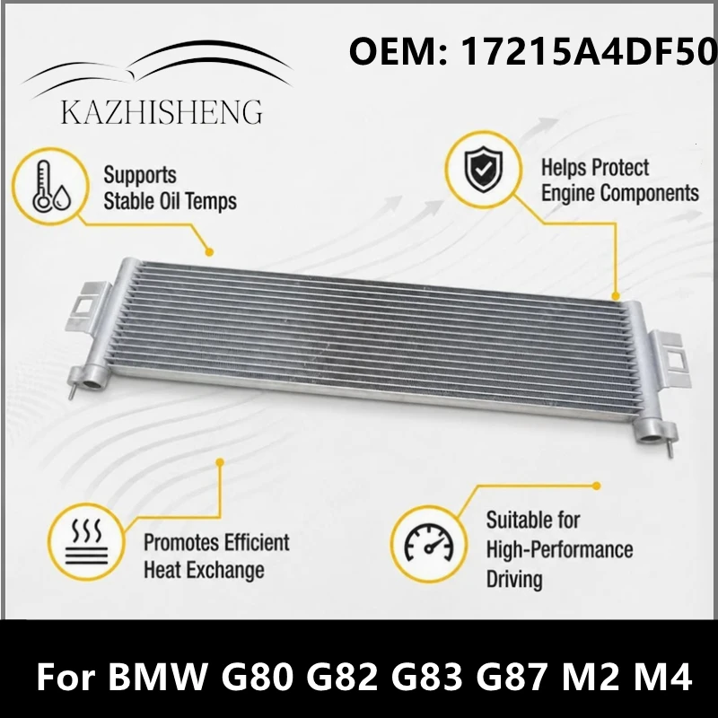 Engine Coolant Oil Cooler 17215A4DF50 For BMW G80 G82 G83 G87 M2 M4 17118095293