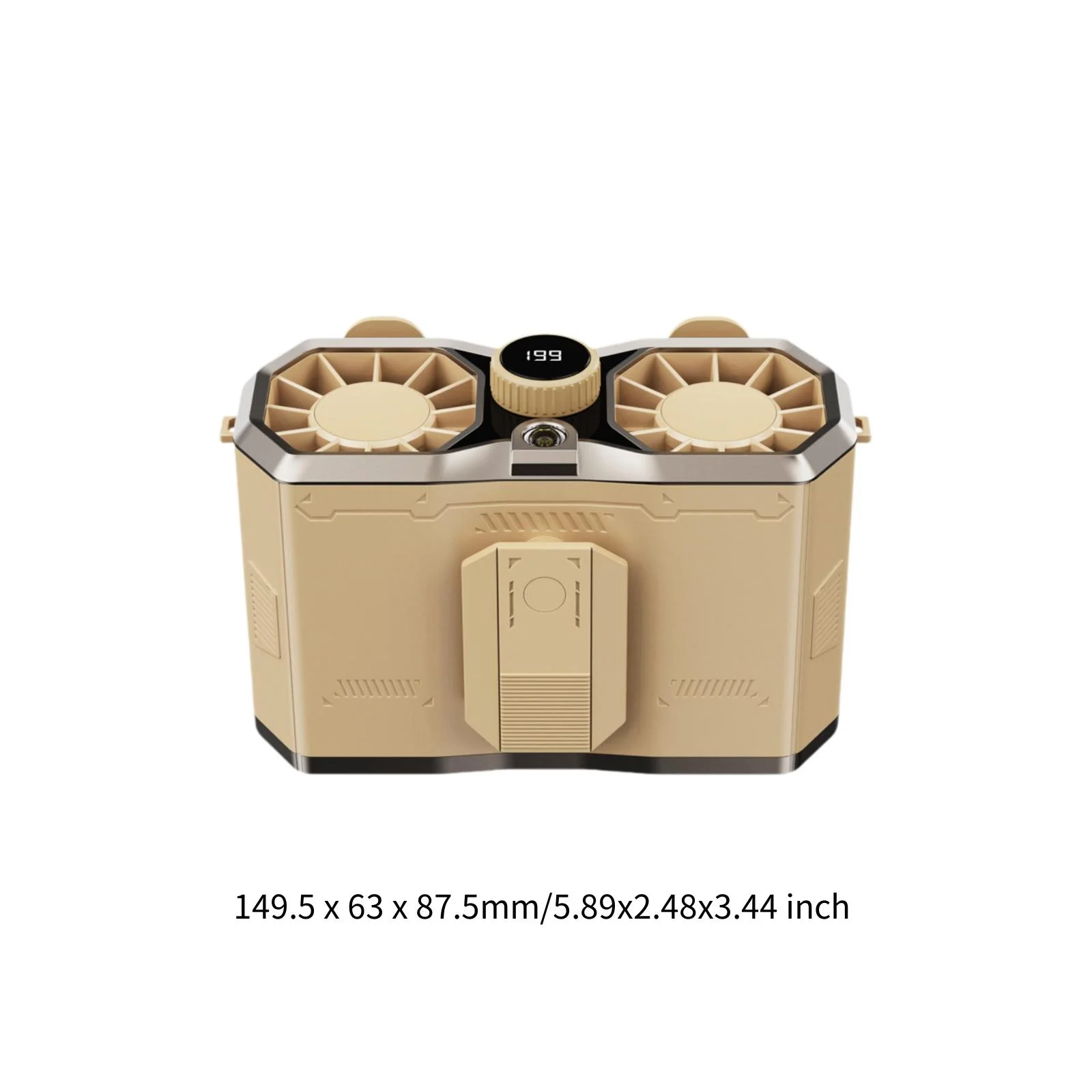 مروحة صغيرة معلقة على الرقبة مع مصباح يدوي وقلادة ومروحة حزام يمكن ارتداؤها لتسلق الرياضة وصيد الأسماك وركوب الدراجات والسفر