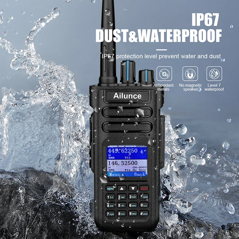 Chierda HD1 10W DMR GPS IP67 Waterproof Long Range Communication Radio Ham Radio