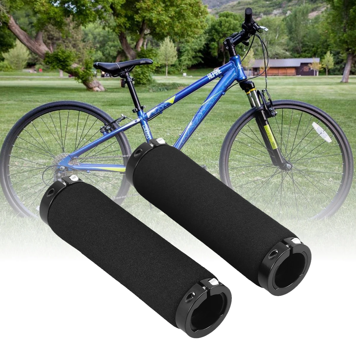 

1Pair Premium Ergonomic Bike Handlebar Grips Absorbing Minimize Fatigue Comfortable Long Riding Protection
