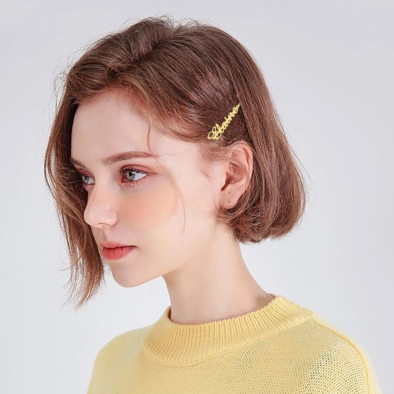 

Exclusive Custom Name Hair Clip Showcasing Personal Charm Add Highlights Style Becoming Fashion Focus Creating Unique Accessory