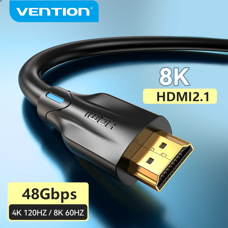 Vention HDMI-Compatible 2.1 Cable Ultra High Speed 8K@60Hz 4K@120Hz Certified Cord for PS5 Xiaomi TV Box Dolby Vision HDCP 2.3