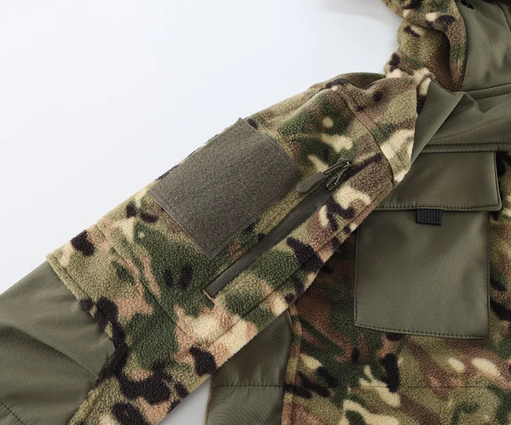 Winter Herren Outdoor Camouflage Jacke Set taktische Kapuzenjacke Winter warme Jacke Innenschicht Herren Winteranzug Herren Set – Detail 17