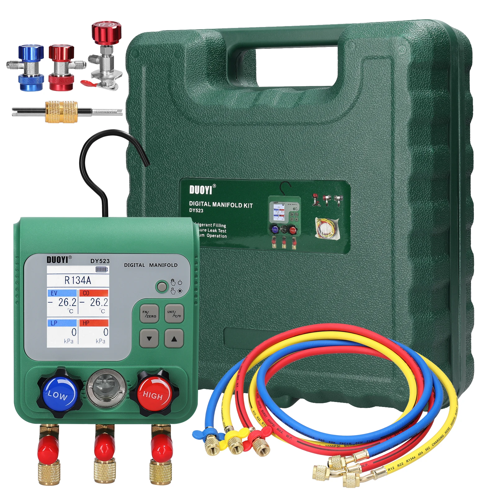 

Electronic Air Conditioning Refrigerant Fluoride Meter Vacuum Pressure Gauge Manifold Gauge Automobile Refrigerant Repairing