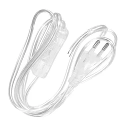 Extension Cord Plug Replacement Clear Indoor Thin Lamp Transparent Wire Slender