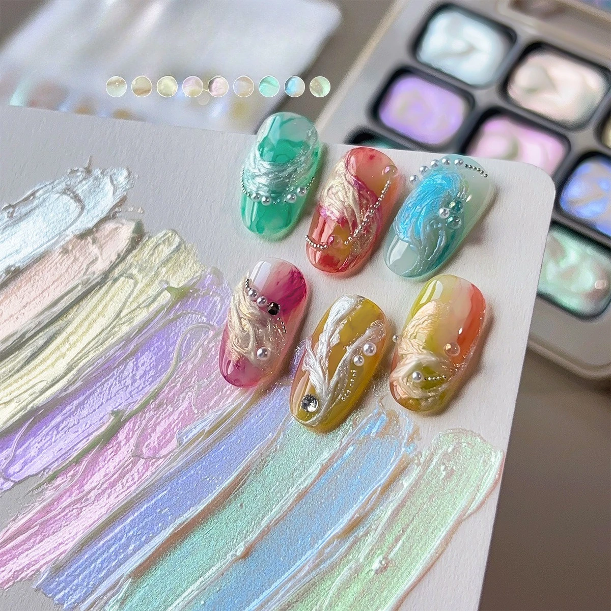 

9 Grid 3D Texture Modeling Painting Gel Nail Gradient DIY Design Nail Art No Wipe HEMA FREE UV/LED Soak Off Nail Gel Varnishes