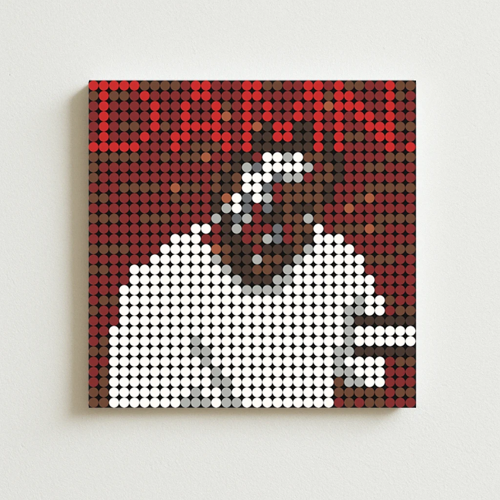 

Pixel Brick Mosaic Art Of Kendrick Lamar DAMN. Album Cover DIY Building Blocks Kit Hip Hop Fans Home Wall Decor Display