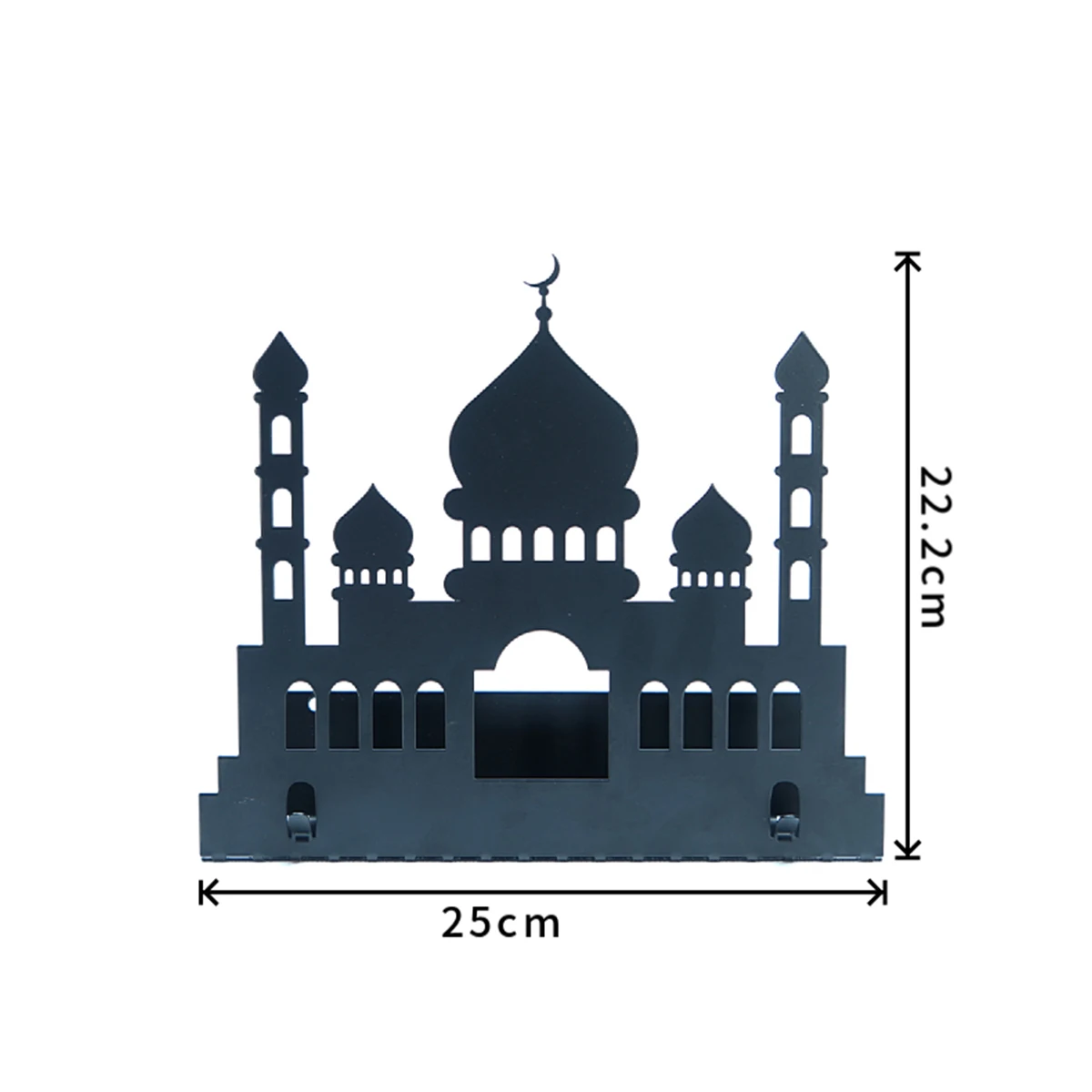 중동 철제 접이식 벽걸이 선반, 성 모델링 램프, 이슬람 축제 장식 선반, 1PC
