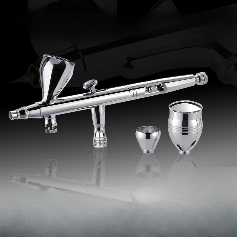 

External adjustment type double-action airbrush 2/5/13 cc multi-cup small spray gun inkjet painting art spraying tool