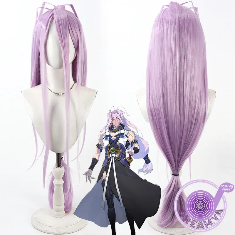 

Sengo Muramasa Cosplay Wig Touken Ranbu Purple Long Heat Resistant Synthetic Hair Halloween Party Role Play Carnival + Wig Cap