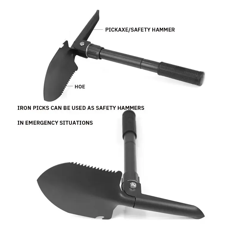 Multifunctional Armory Shovel Outdoor Manganese Steel Thickened Shovel Folding Camping Shovel Portable Military Shovel