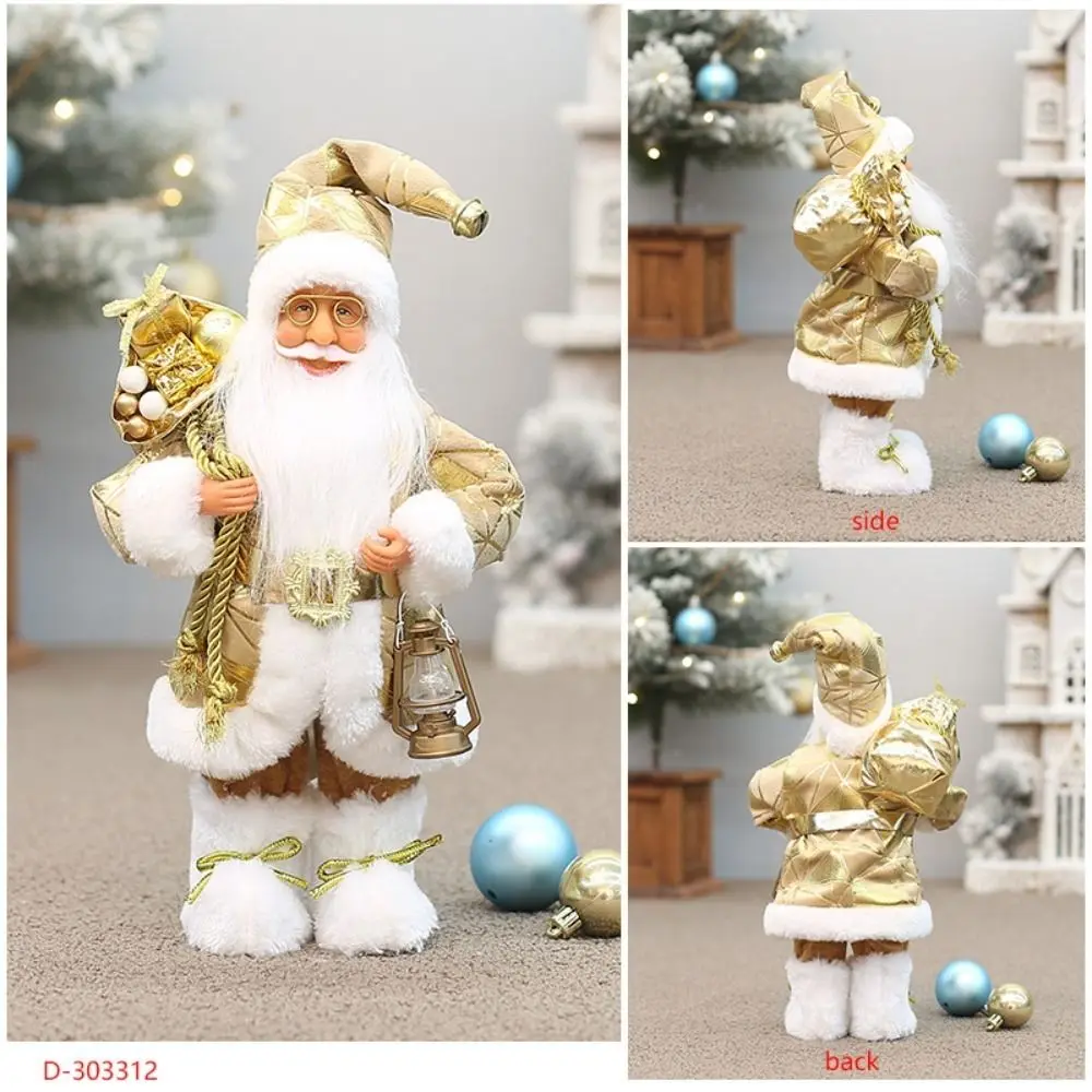 12 Inches Gifts Cute Santa Claus Decorations Standing Santa Claus Creative Santa Claus Doll Christmas Supplies Festival Favors