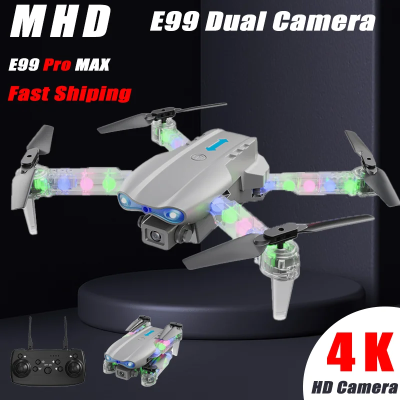 E99 K3 Pro Dual Camera Drone MHD High Quality Fold Professional Drone with 4K Camera Remote Control Aircraft Quadcopter Kids Toy