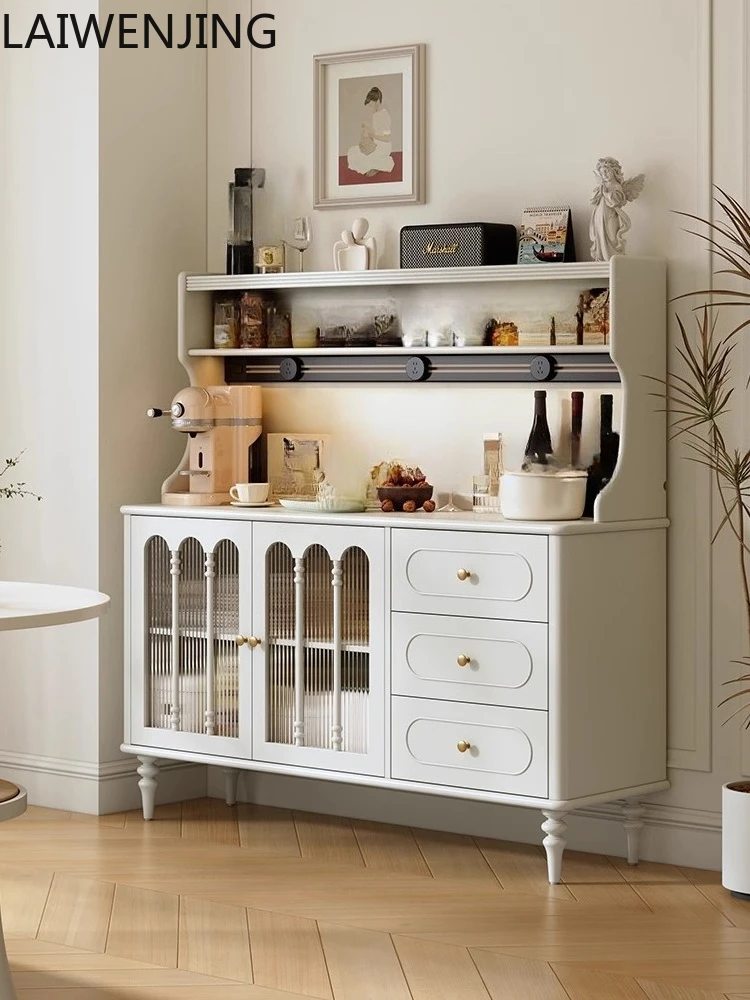 

HLZ Solid Wood Sideboard Cabinet Wall-Mounted Integrated Home Multi-Functional Coffee Bar Storage Cabinet
