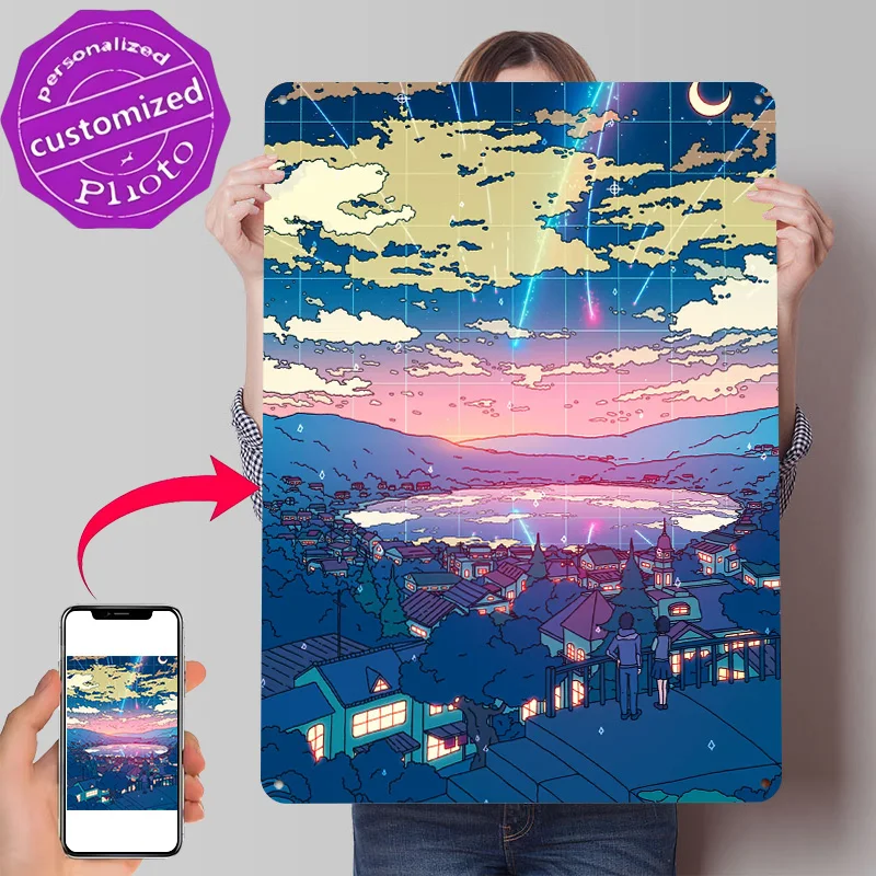 Meteor Shower 3D Printed Texture Poster Personalized Wall Art Retro Metal Tin Signs for Home Decoration Aesthetic Room Decor