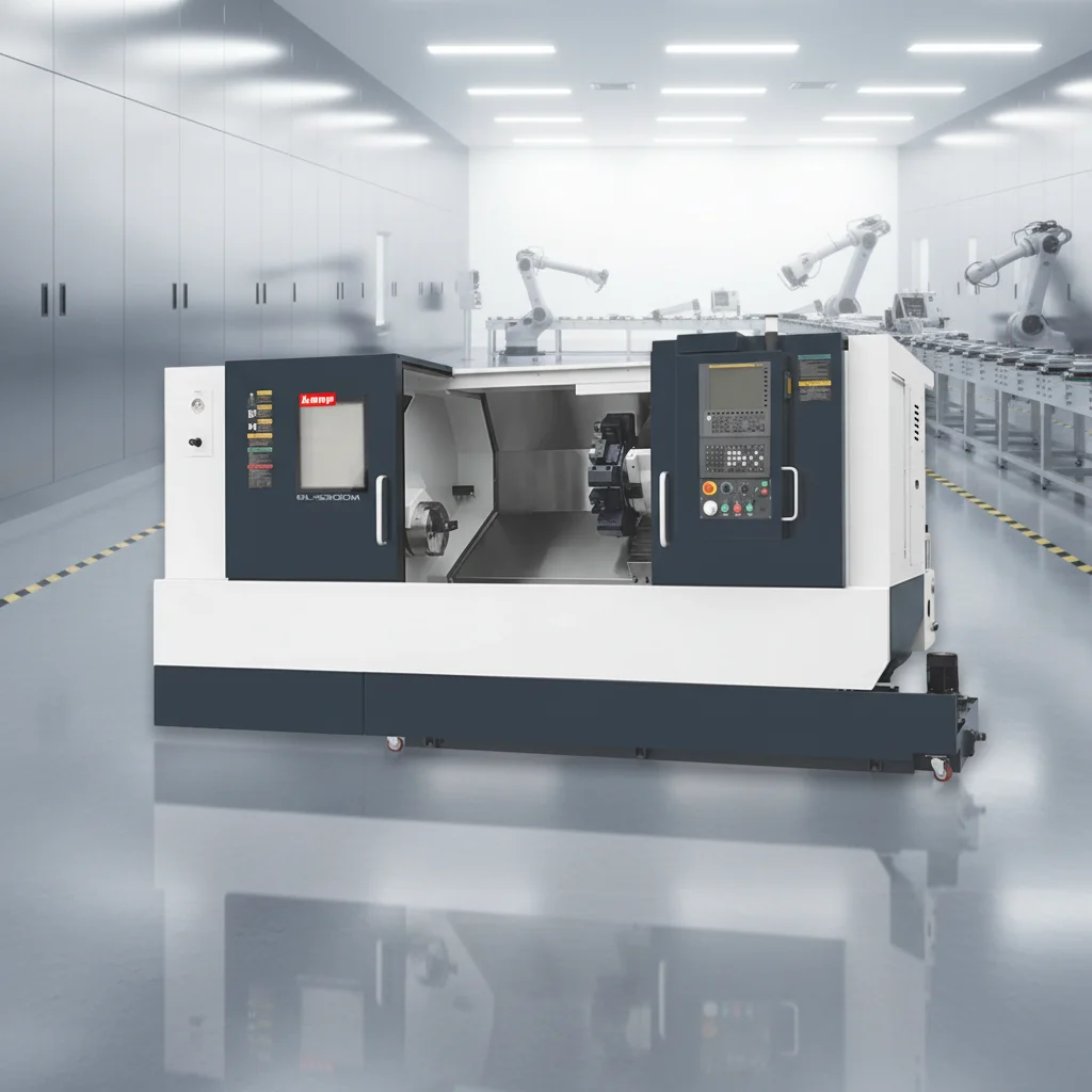 High Speed CNC Lathe Heavy Cutting Digital Readout Mini Lathe Machine for Aluminum Alloy