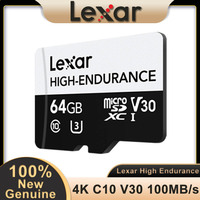 100% Original Lexar HIGH-ENDURANCE U3 V30 Class 10 Memory Card  High Speed 32GB 64GB 128GB U1 V10 Micro SD Card UHS-I TF Card