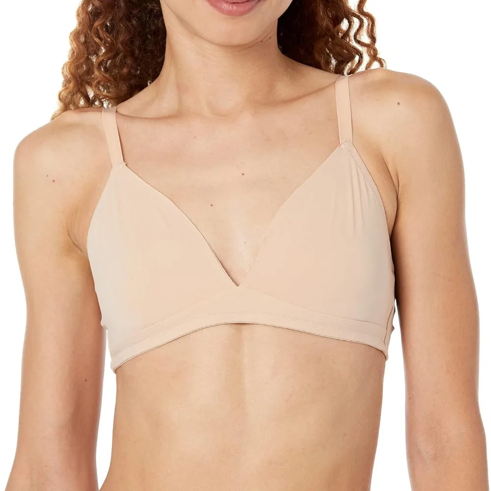 

Thin Shoulder Strap Triangle Bras Without Steel Ring Beautiful Back Small Chest No Empty Cup Deep V Sexy French Lingerie