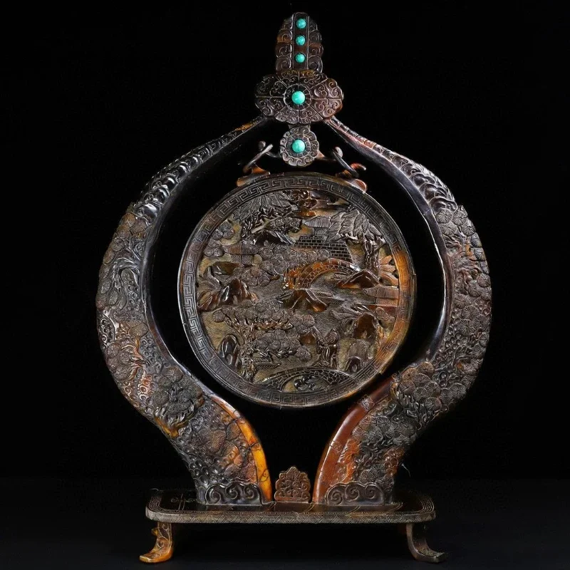 Horn landscape figure hanging screen ornament collection gift
