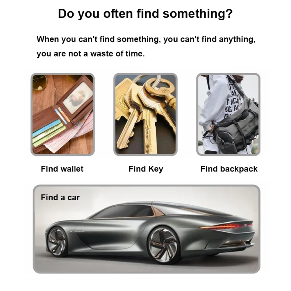 Kids Anti-lost Wireless Mini GPS Tracker Key Wallet Finder Bluetooth GPS Locator Wallet Keychain Smart Key Finder for iPhone